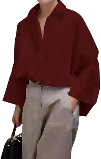 Women's Lapel Shirt And Crepe Trouser