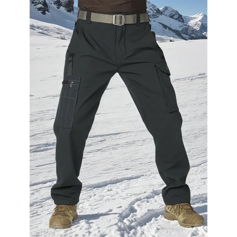Men’s Tactical Fleece-Lined Joggers — Windproof Outdoor Pants