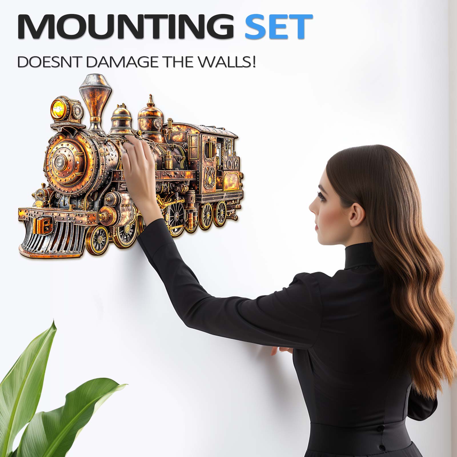 Mechanical Steam Train Wooden Jigsaw Puzzle