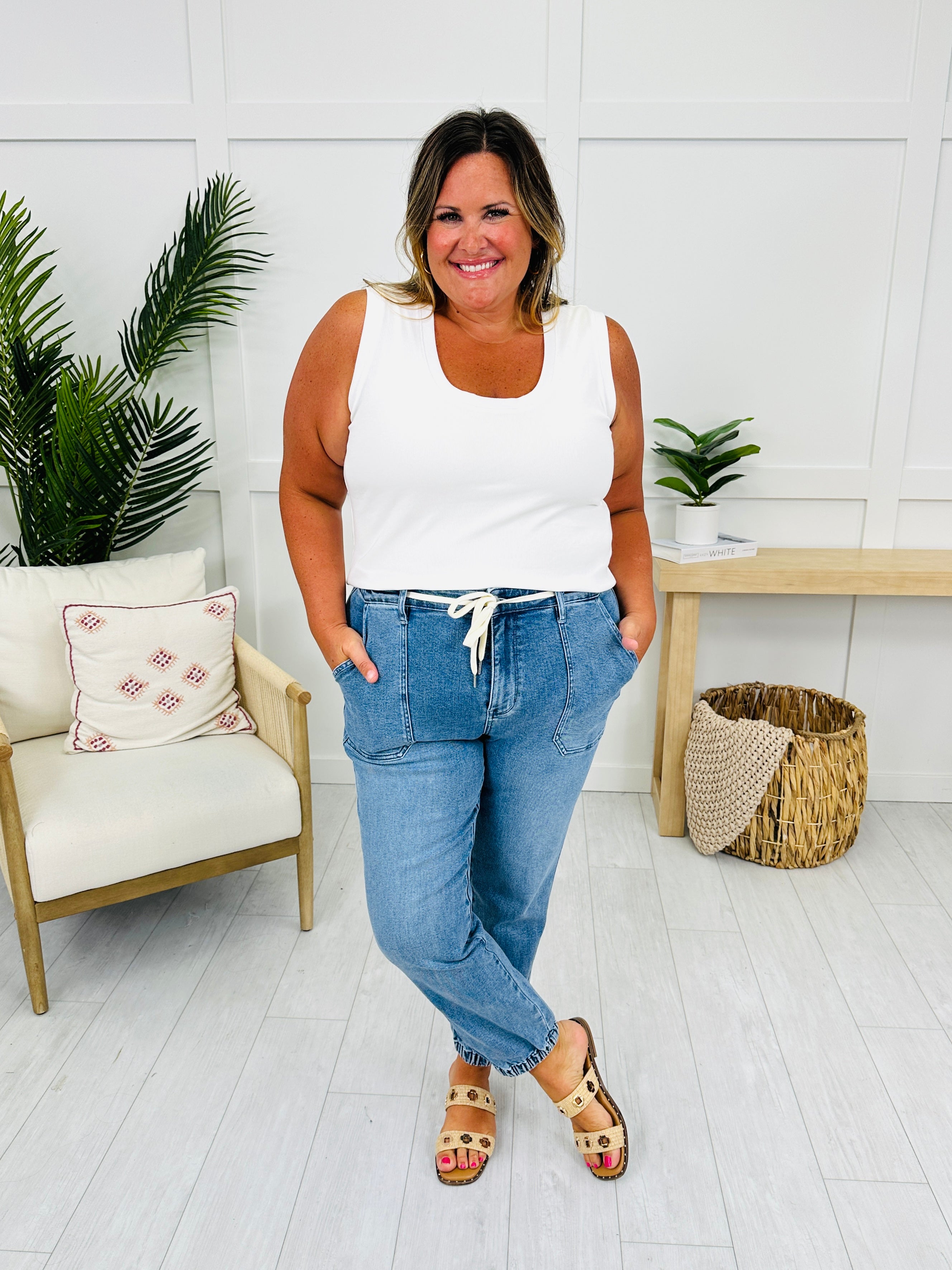 Judy Blue Chasing Comfort Denim Joggers