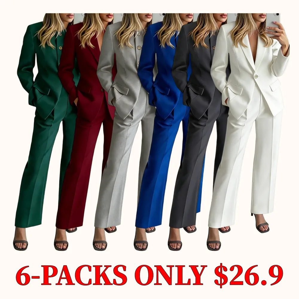 Women's two-piece set, a stylish business casual suit