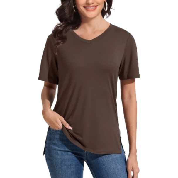 10-Pack Women's Breathable Loose V-Neck Tees – Lightweight Summer Casuals