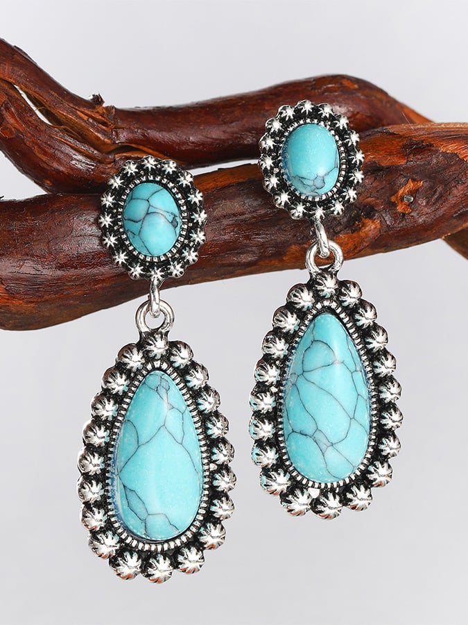 Vintage Western Turquoise Earrings