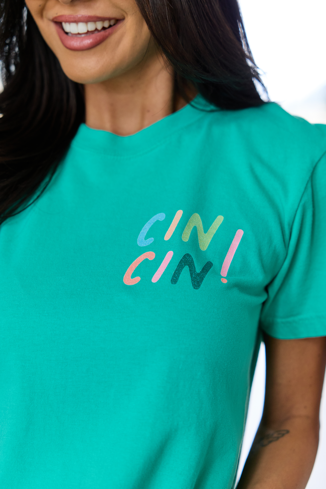 Cin Cin! Green Graphic Tee