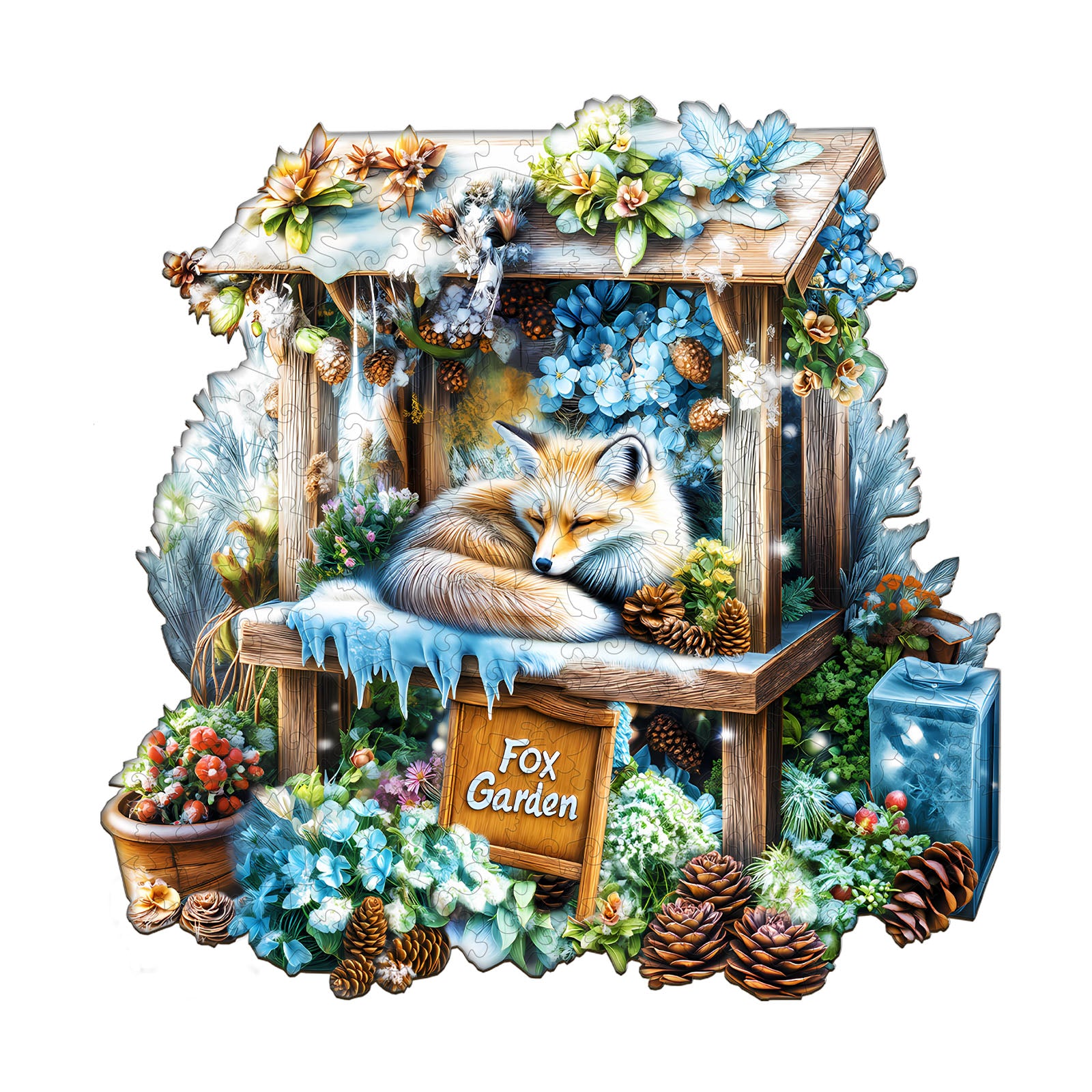 Fox Garden Wooden Jigsaw Puzzle
