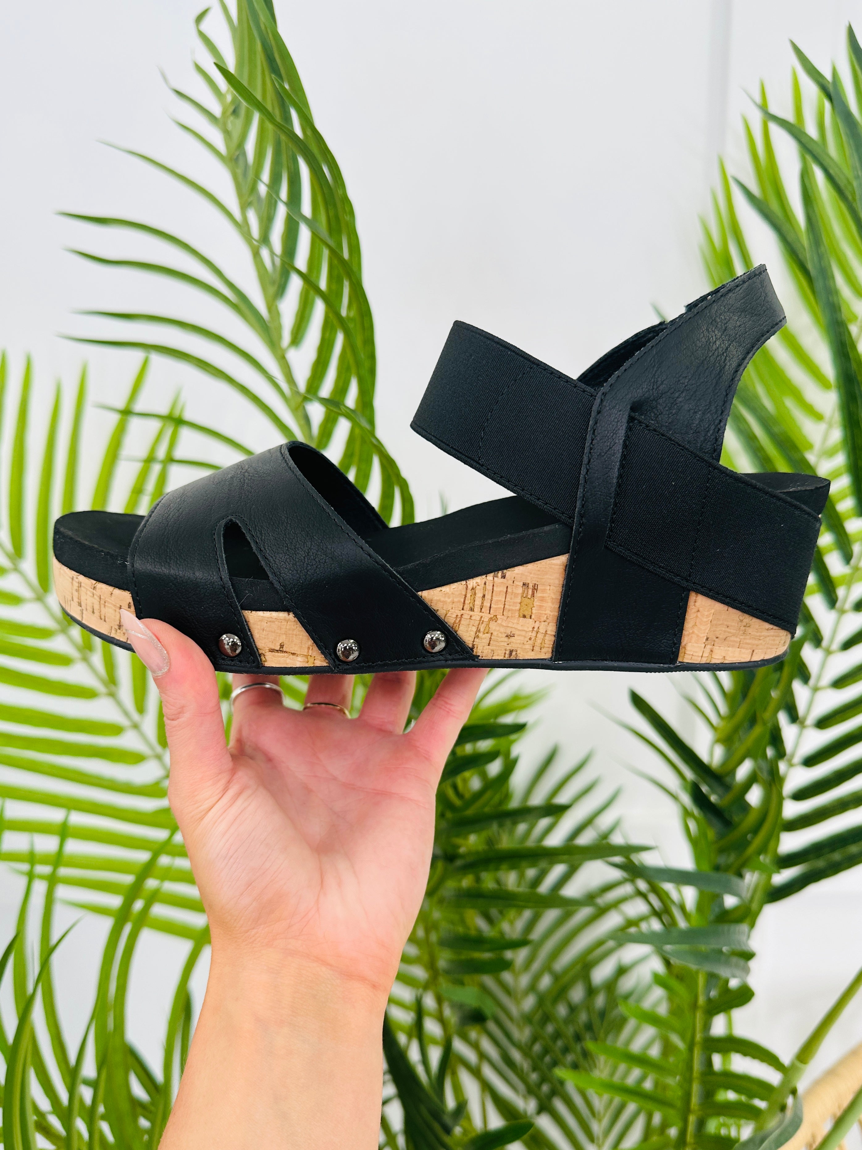 Sleek Step Wedges In Black