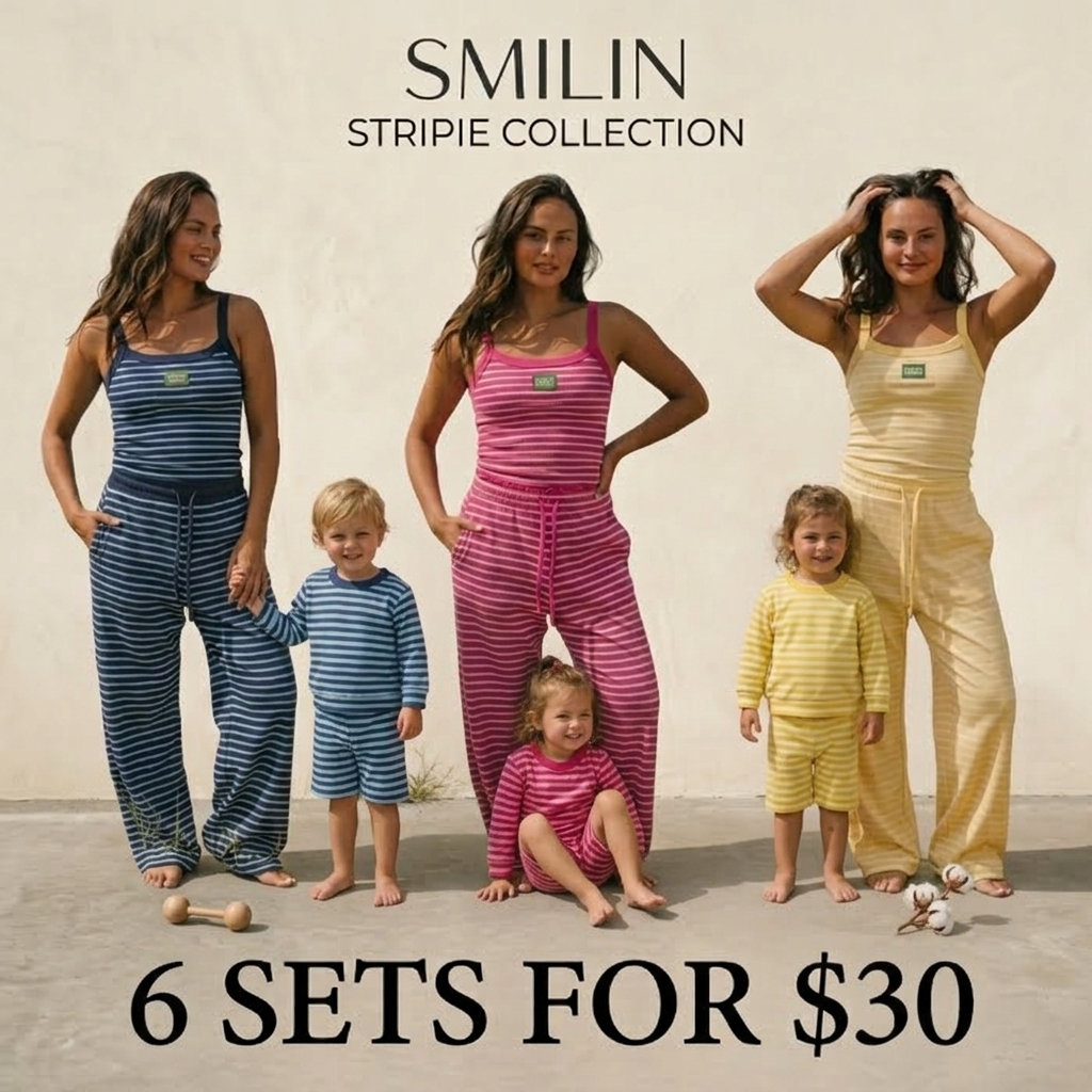 🛍️【Stock Up Deals】Matching Striped Parent-Child Cotton Sets