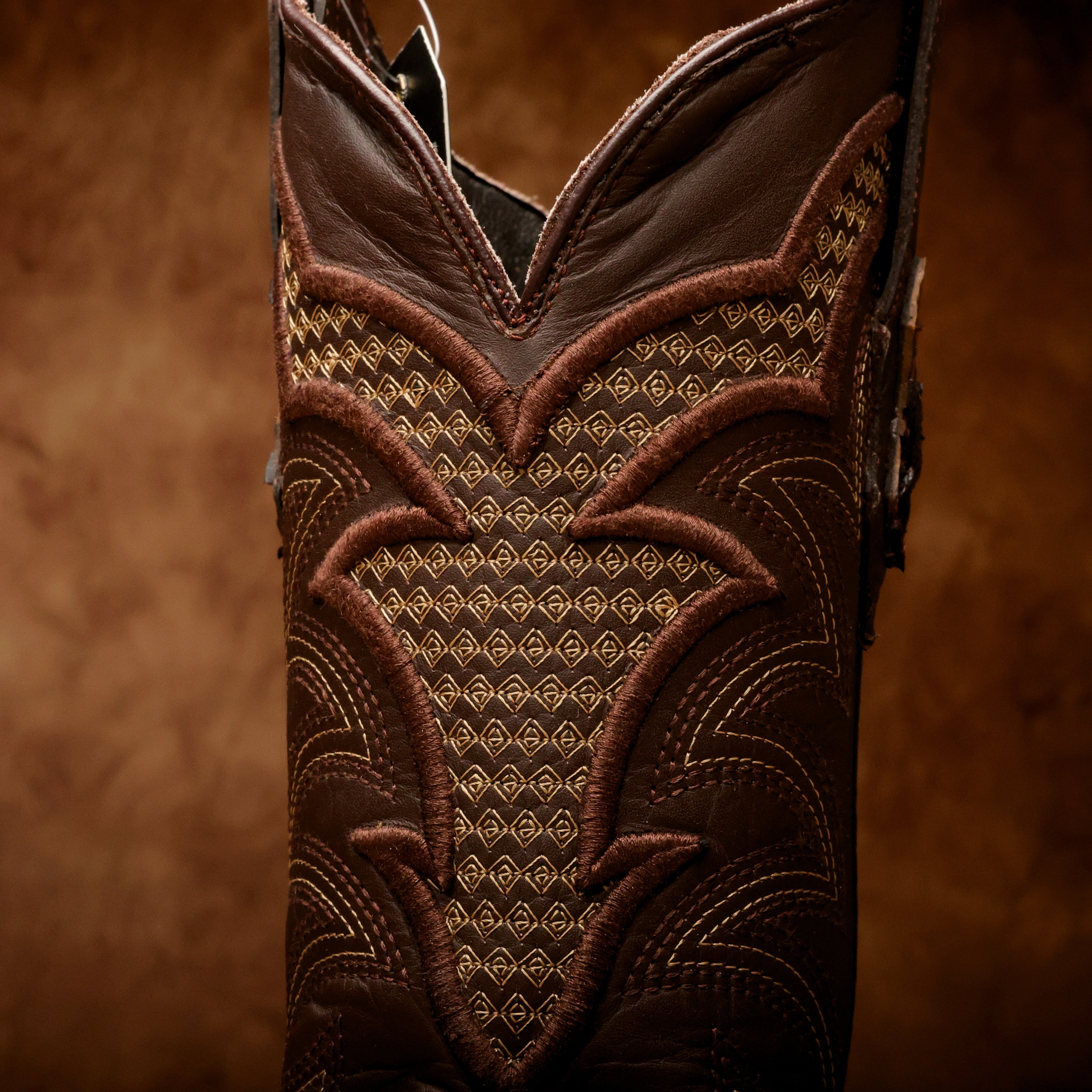 Honey Cognac Jumbo Pirarucu Leather Boots - Square Toe