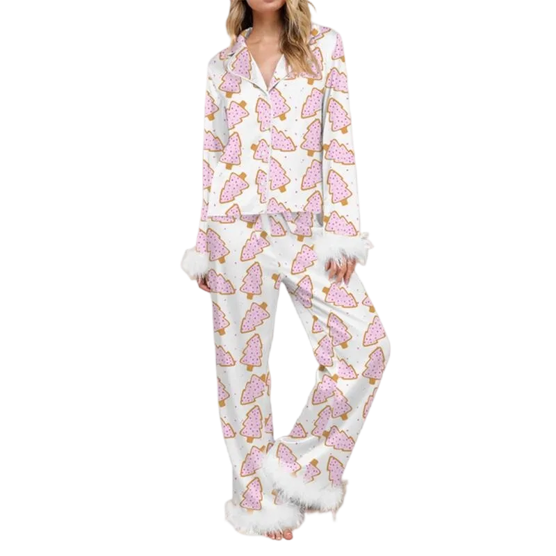 Women Christmas Pajamas Lounge Set