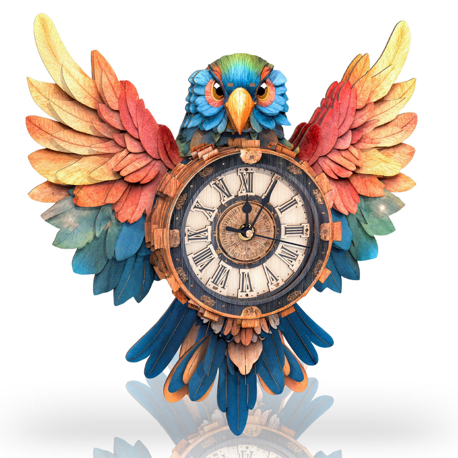 Parrot – DIY Wooden Clock, 3D Puzzle Craft Kit