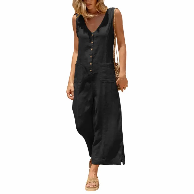 Women's Button-Front Jumpsuit