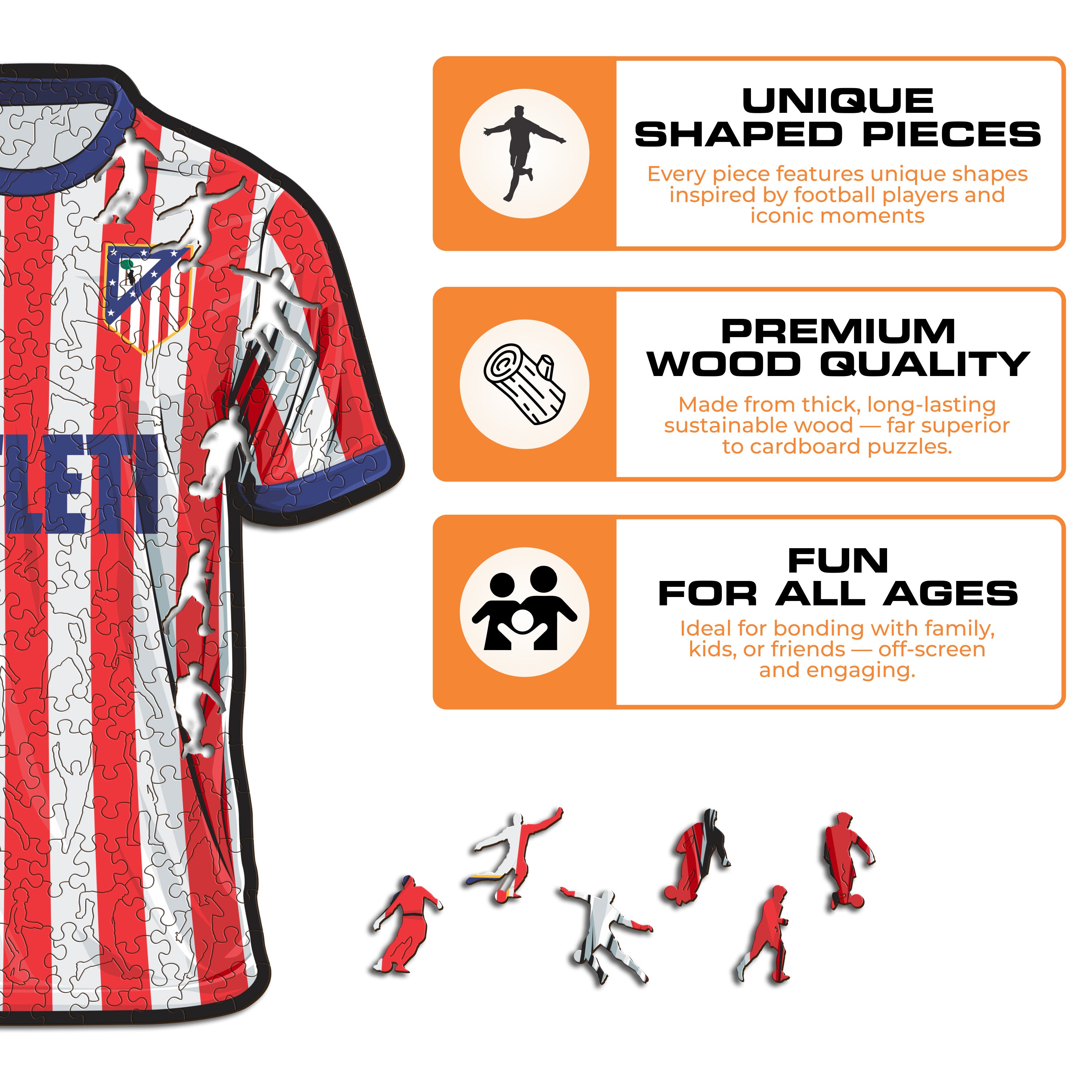 Atlético de Madrid® Jersey - Wooden Puzzle