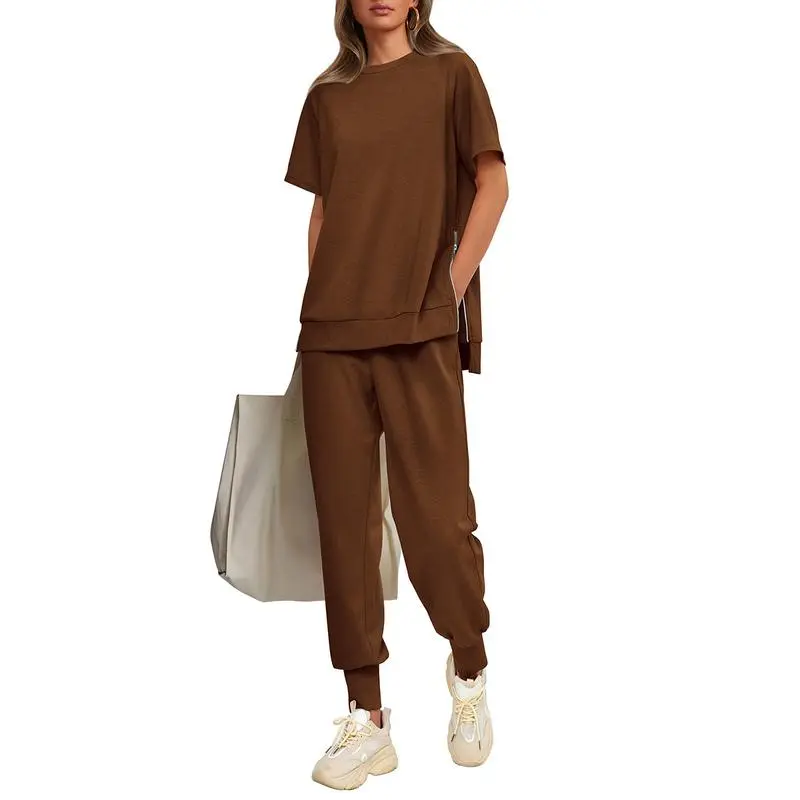 Women's 2-Piece Set Comfy Crew Neck Tracksuits