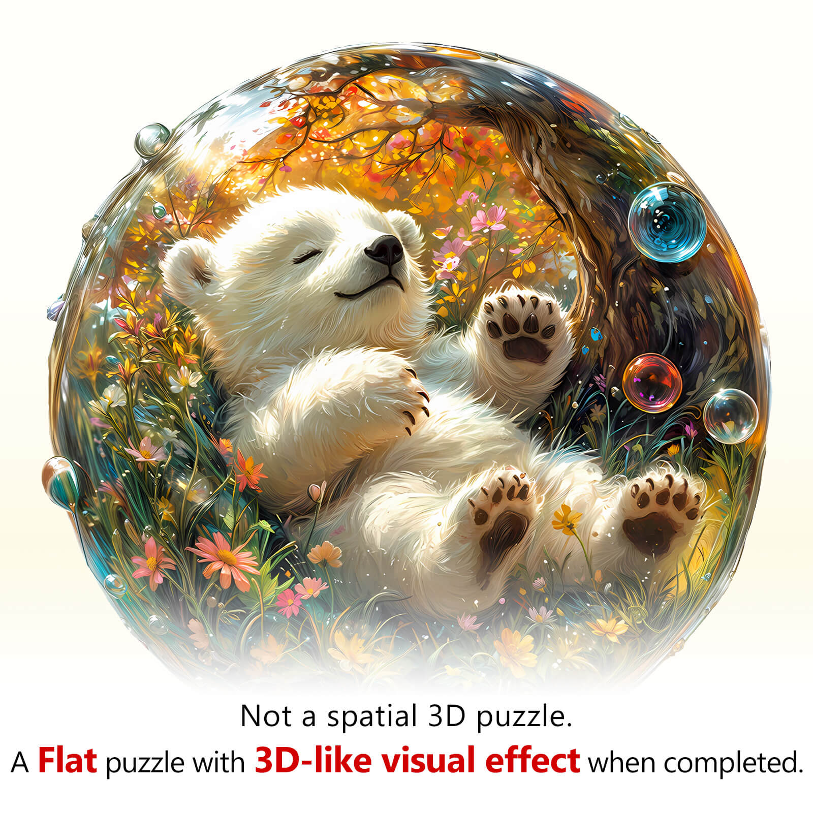 Bubble bear Wooden Jigsaw Puzzle