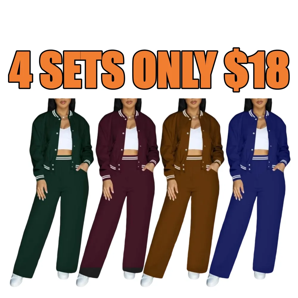 Women’s 2-Piece Baseball Jacket Set