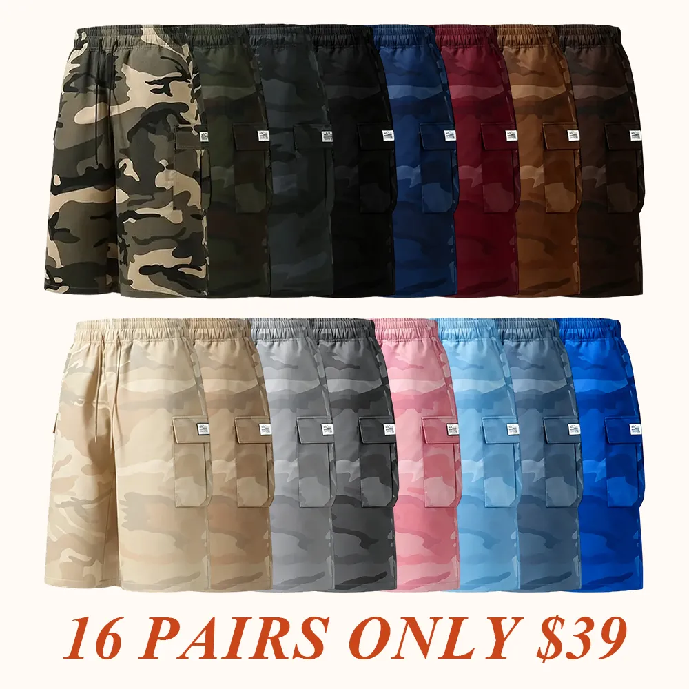 Men's Camo Cargo Shorts – Multi-Pocket Design
