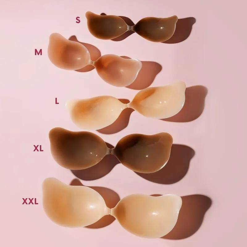 Seamless Sculpting Bra with Silicone Cups for Full Cleavage Reusable Matte Finish Ideal for Strapless