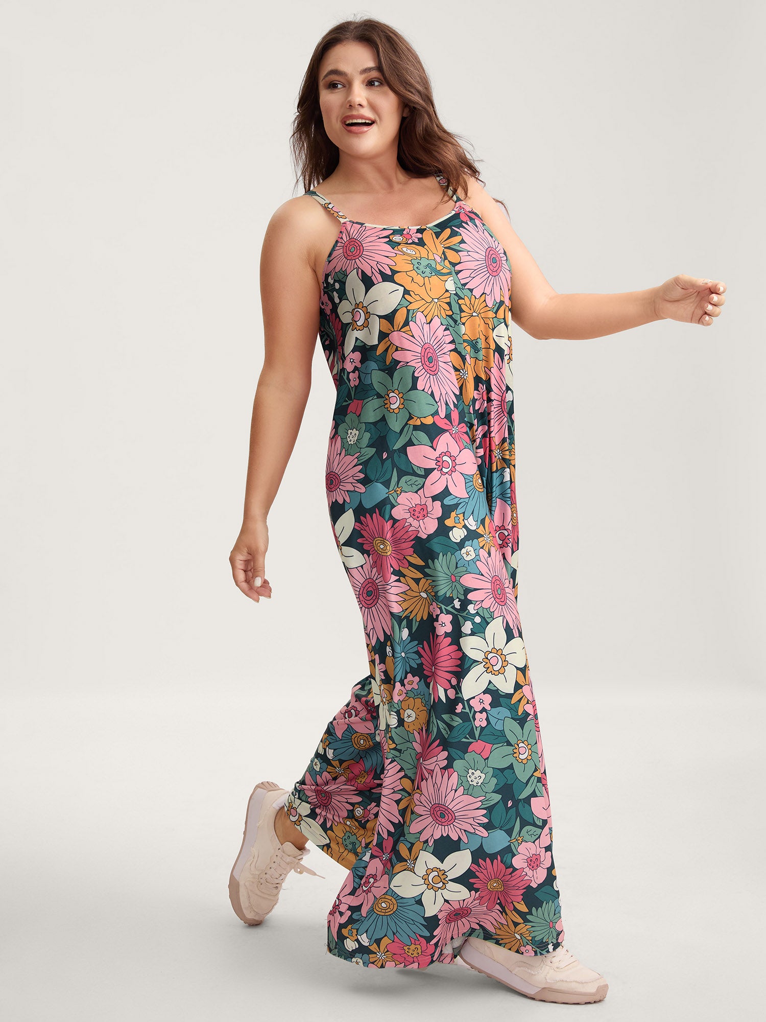 Vivid Groove Stretchy Adjustable Jumpsuit