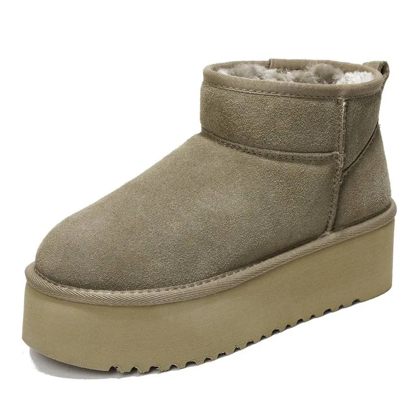 Women's Suede Ankle Boots – Water Resistant, Fur Lined, Lightweight, Non-Slip, Memory Foam Comfort