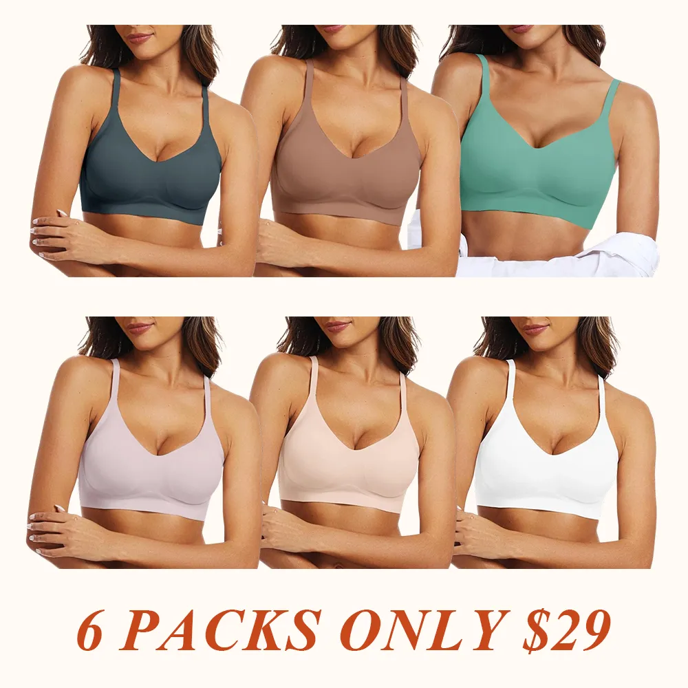 Womens Seamless Bra No Underwire Comfort Push Up Bras Buttery Soft Wireless Bralette