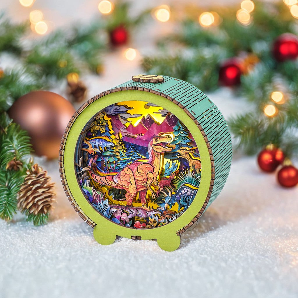 Volcano Dinosaur Kit - 3D Wooden Puzzle Night Light