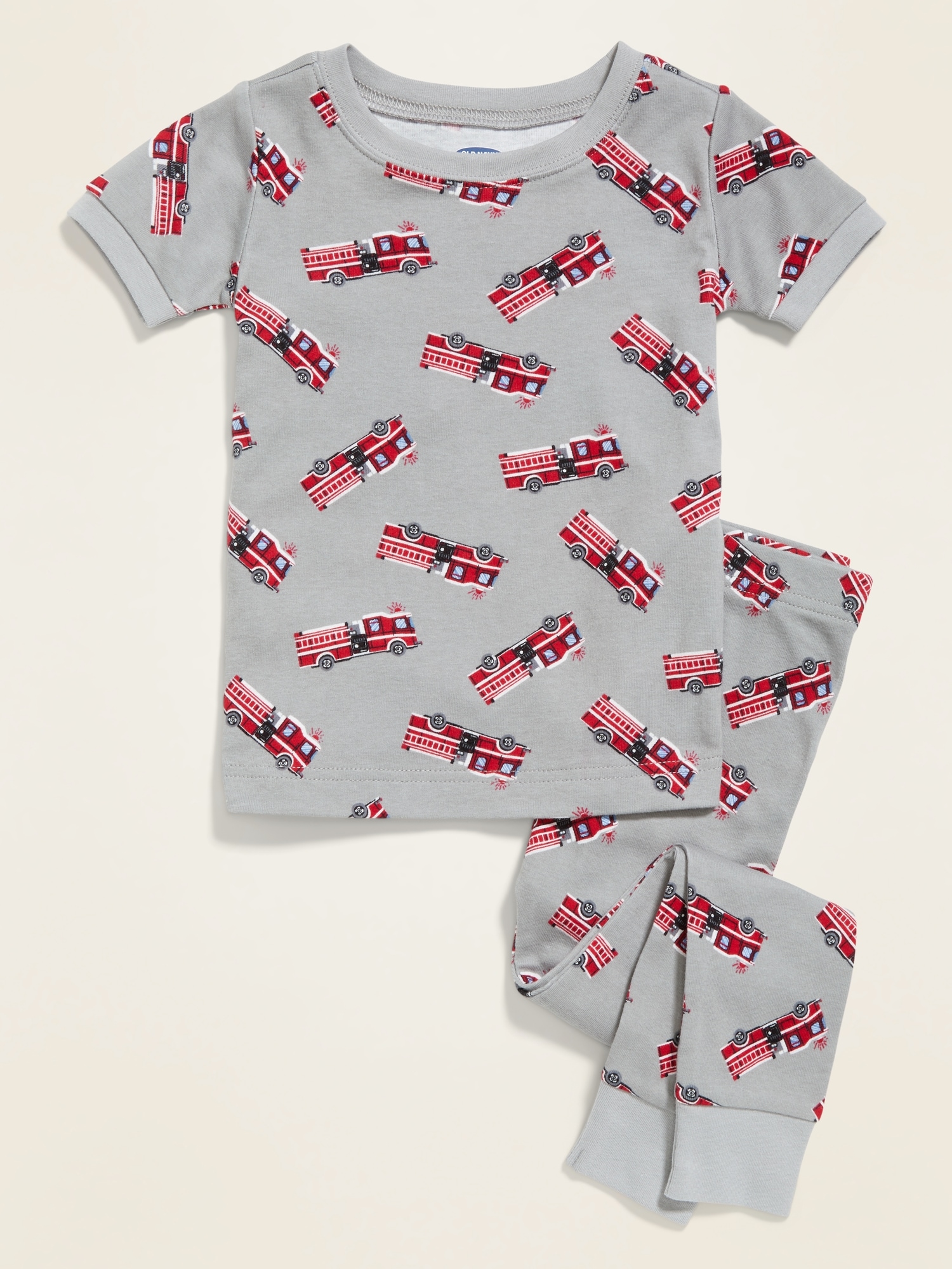 Unisex Snug-Fit Printed Pajama Set for Toddler & Baby Dinosaurs