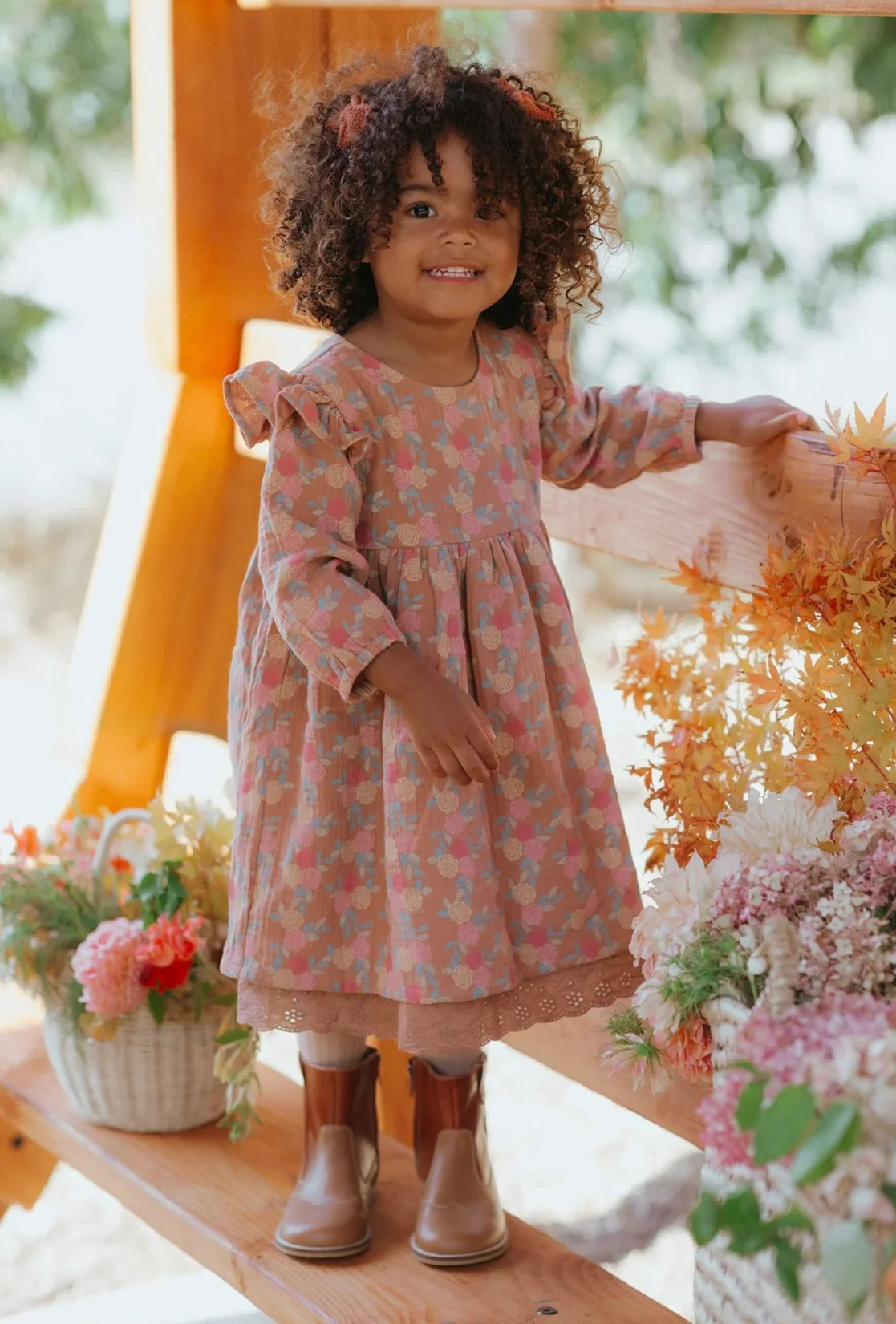 Leilah Dress - Caramel Roses