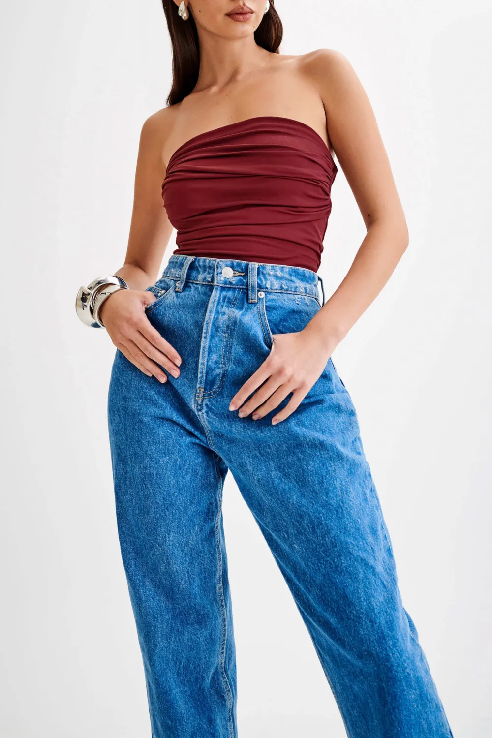 Recycled Nylon Ruched Bodysuit