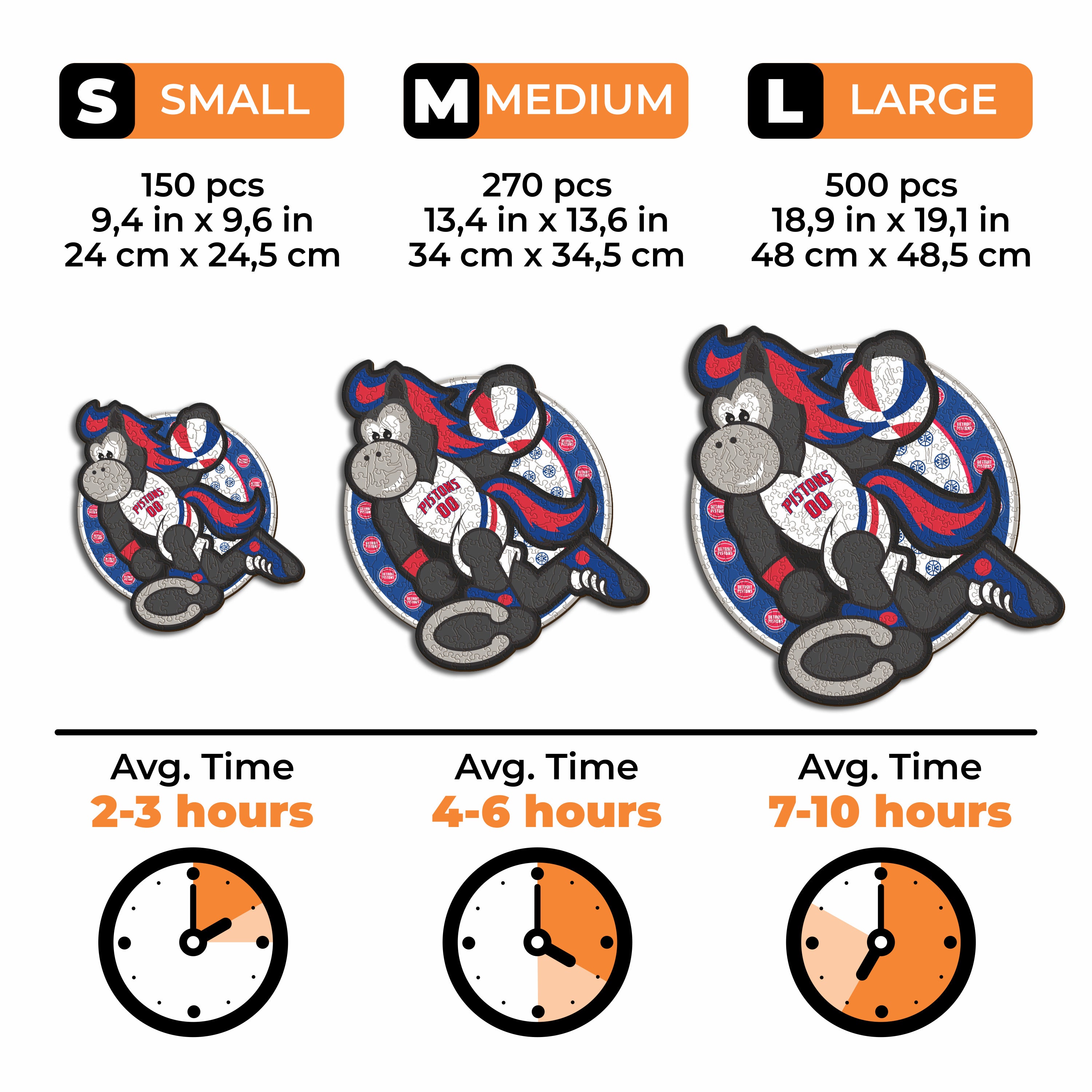 Detroit Pistons™ Mascot - Wooden Puzzle