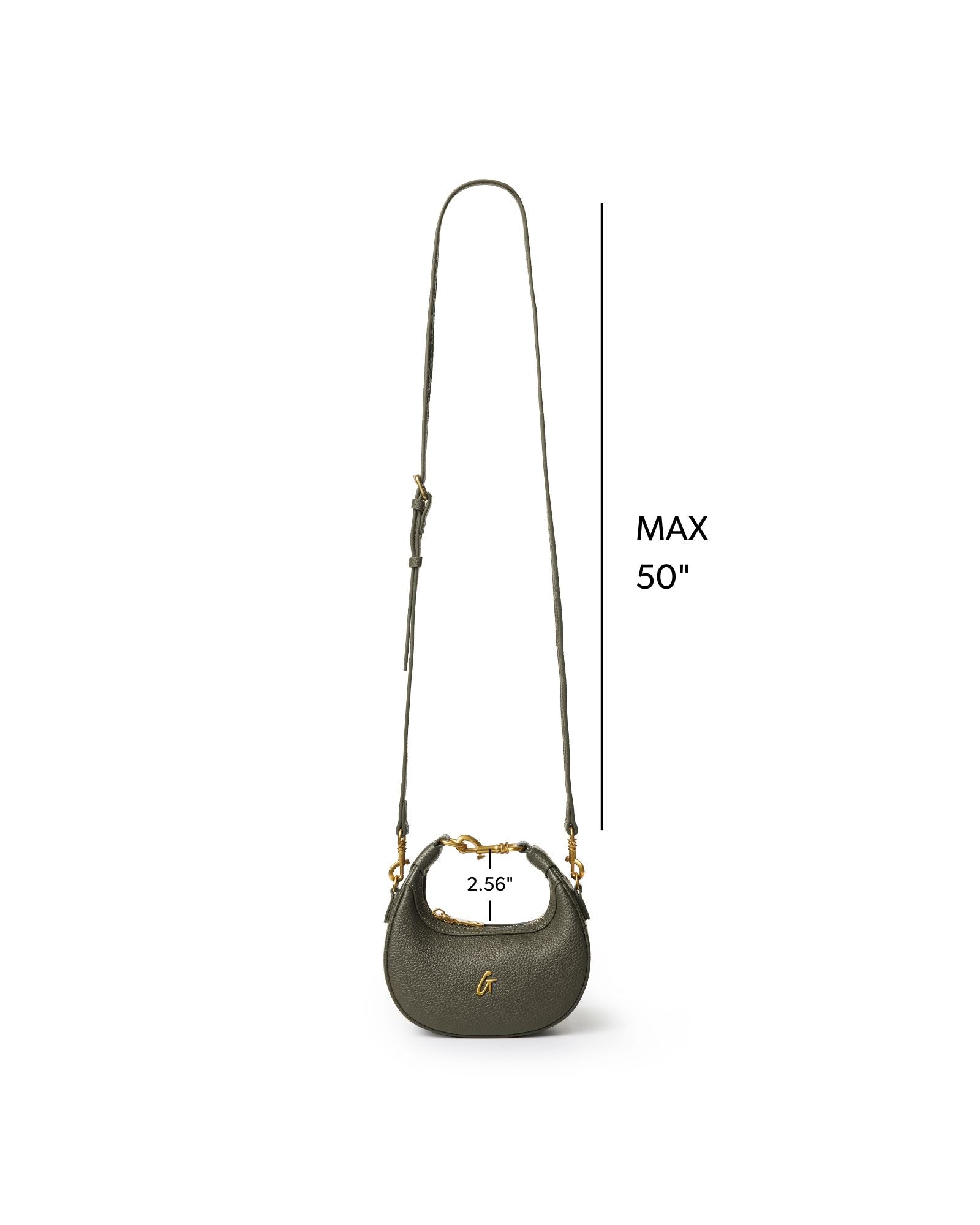 NANO PEBBLE HOBO BAG - OLIVE GREEN