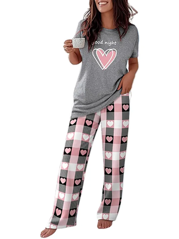 🔥HOT SALE🔥Women's 8 Piece Pajama Set - Short Sleeve Comfy Loungewear