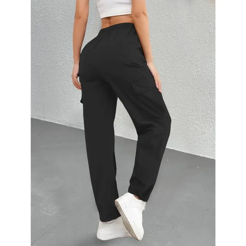 Women's straight-leg fitness pants, casual long pants for everyday wear, lightweight and breathable