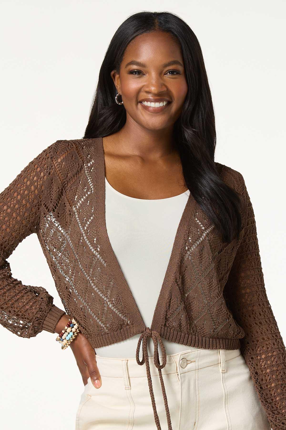Pointelle Knit Cardigan