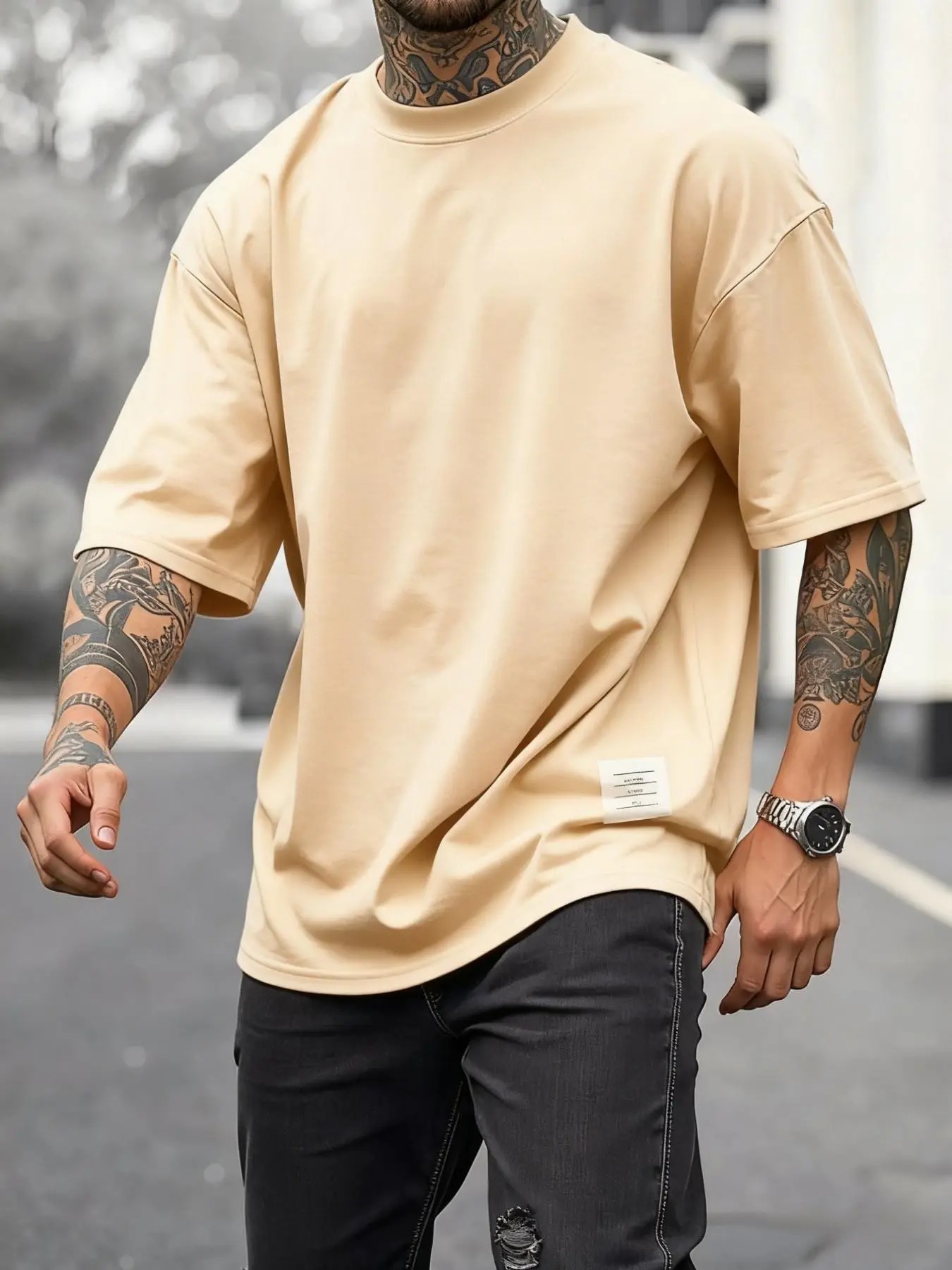 Men’s Ultra-Comfort Daily Essential Oversized Tee