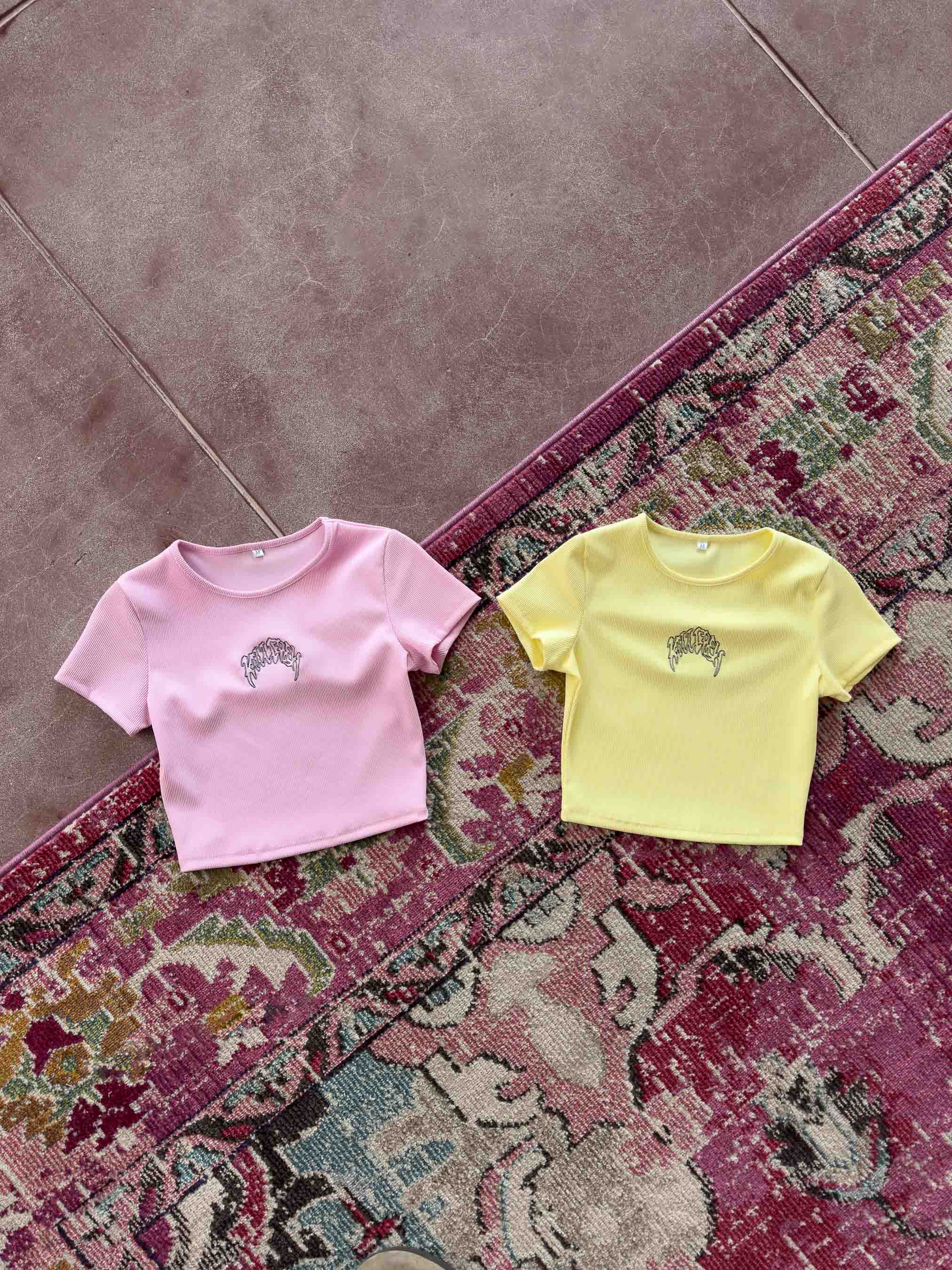 KILL CREW RIBBED BABY TEE - YELLOW