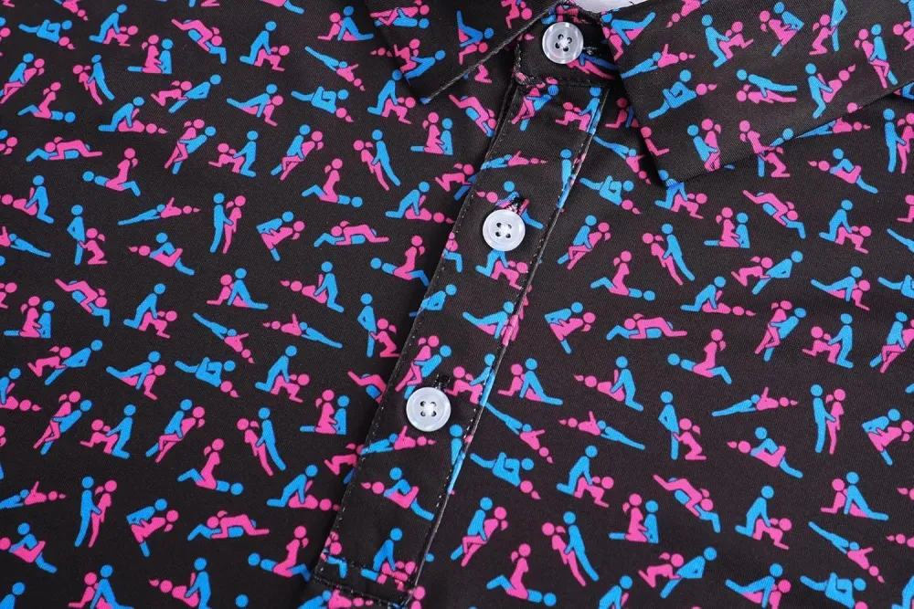 🔥Last Day 49% OFF Mens Golf Polo Shirts Short Sleeve Moisture Wicking Dry Fit Performance Casual Funny Golf Polo Shirts for Men