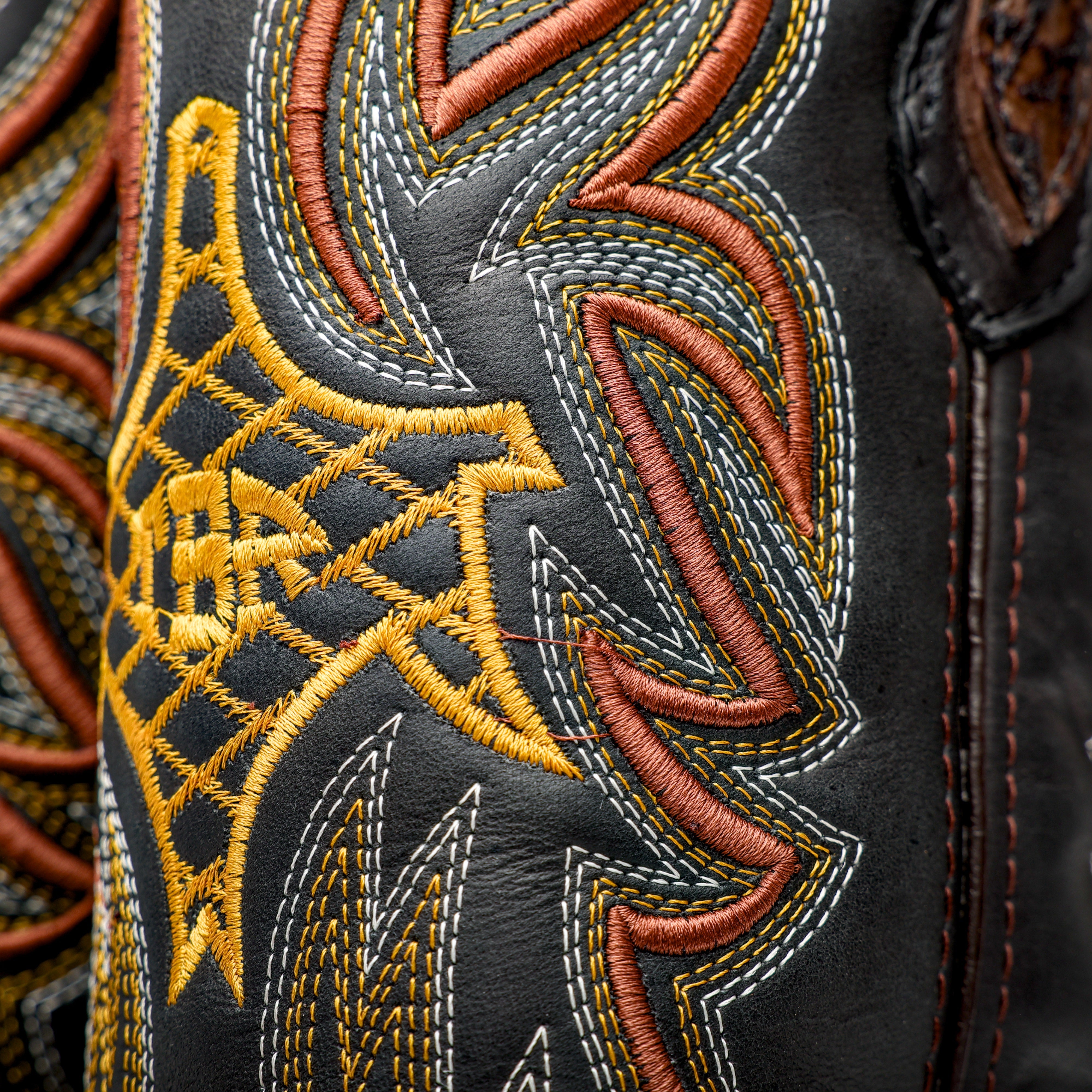 Brown Jumbo Pirarucu Leather Boots - Square Toe