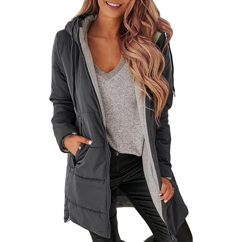 Womens Warm Puffer Down Jacket Hooded