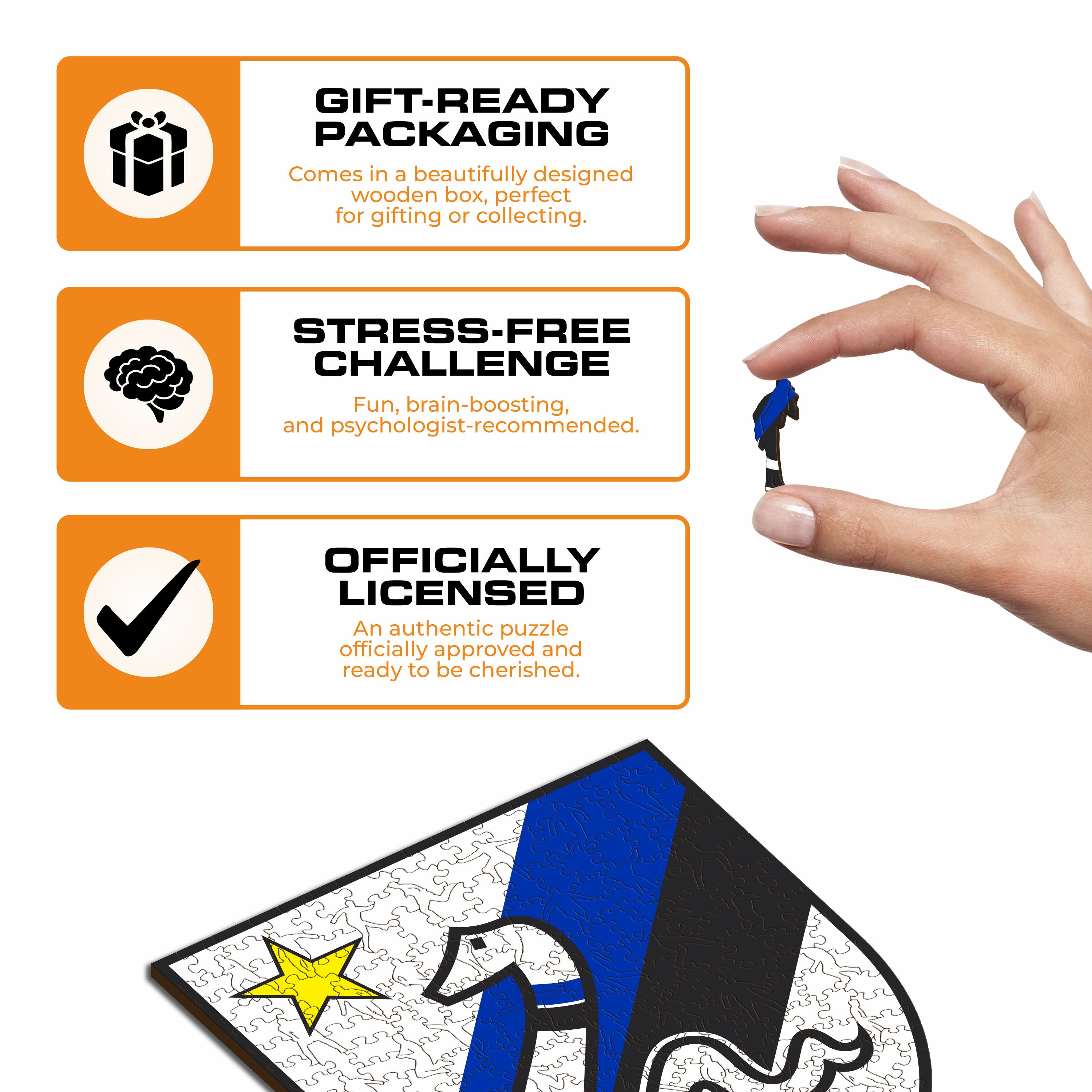 FC Inter® Retro Logo - Wooden Puzzle