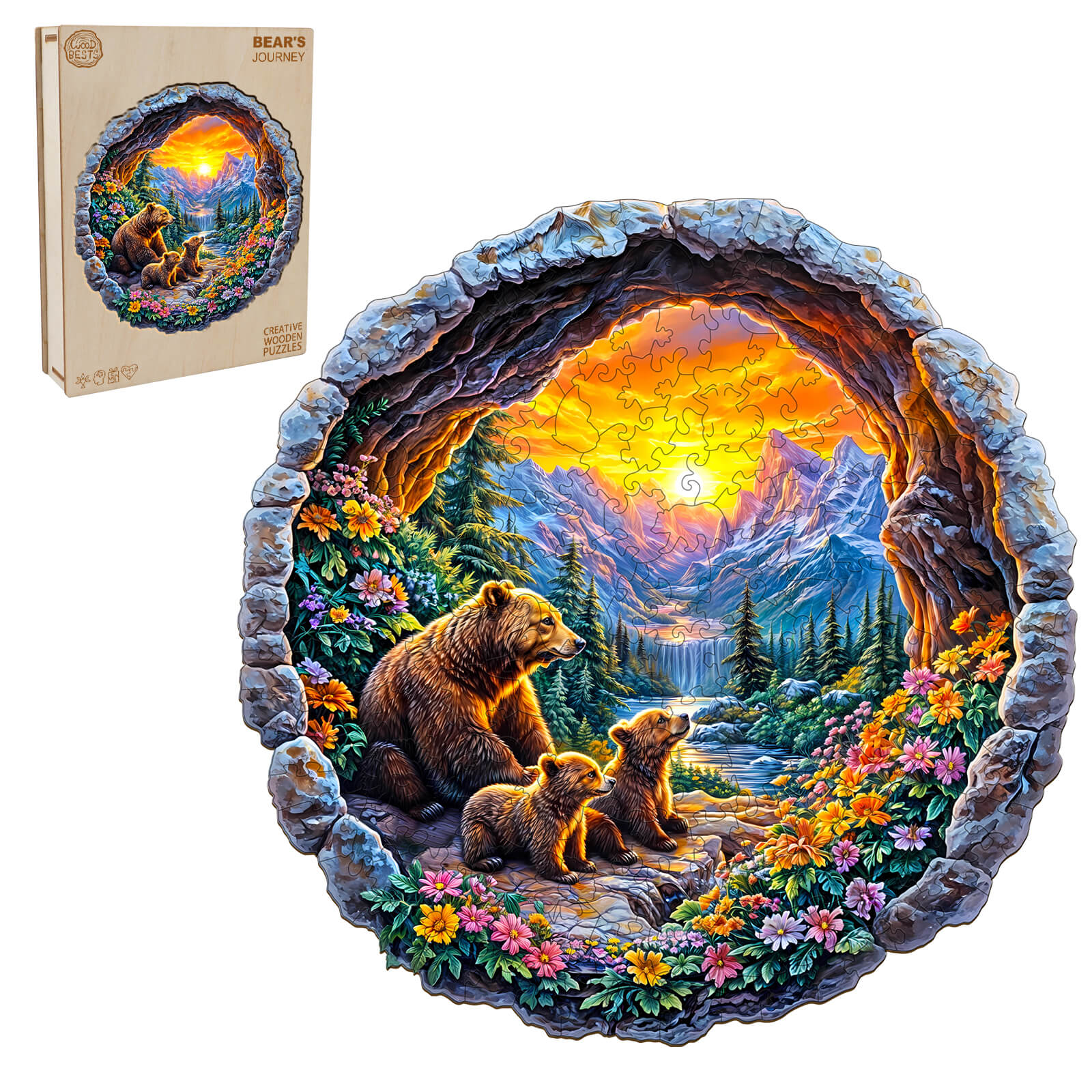 3D Bear's Journey Wooden Jigsaw Puzzle