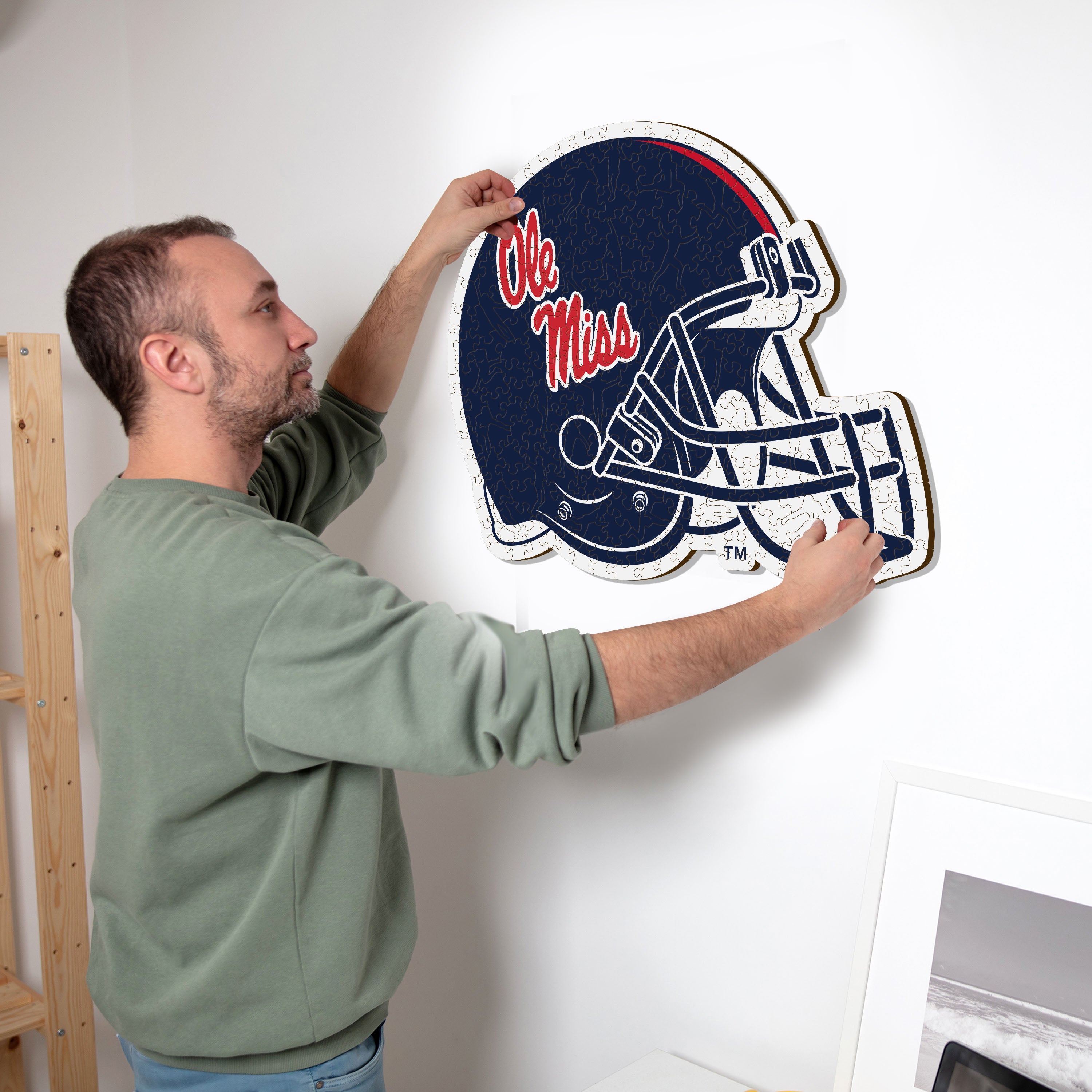 University of Mississippi Helmet - Wooden Puzzle