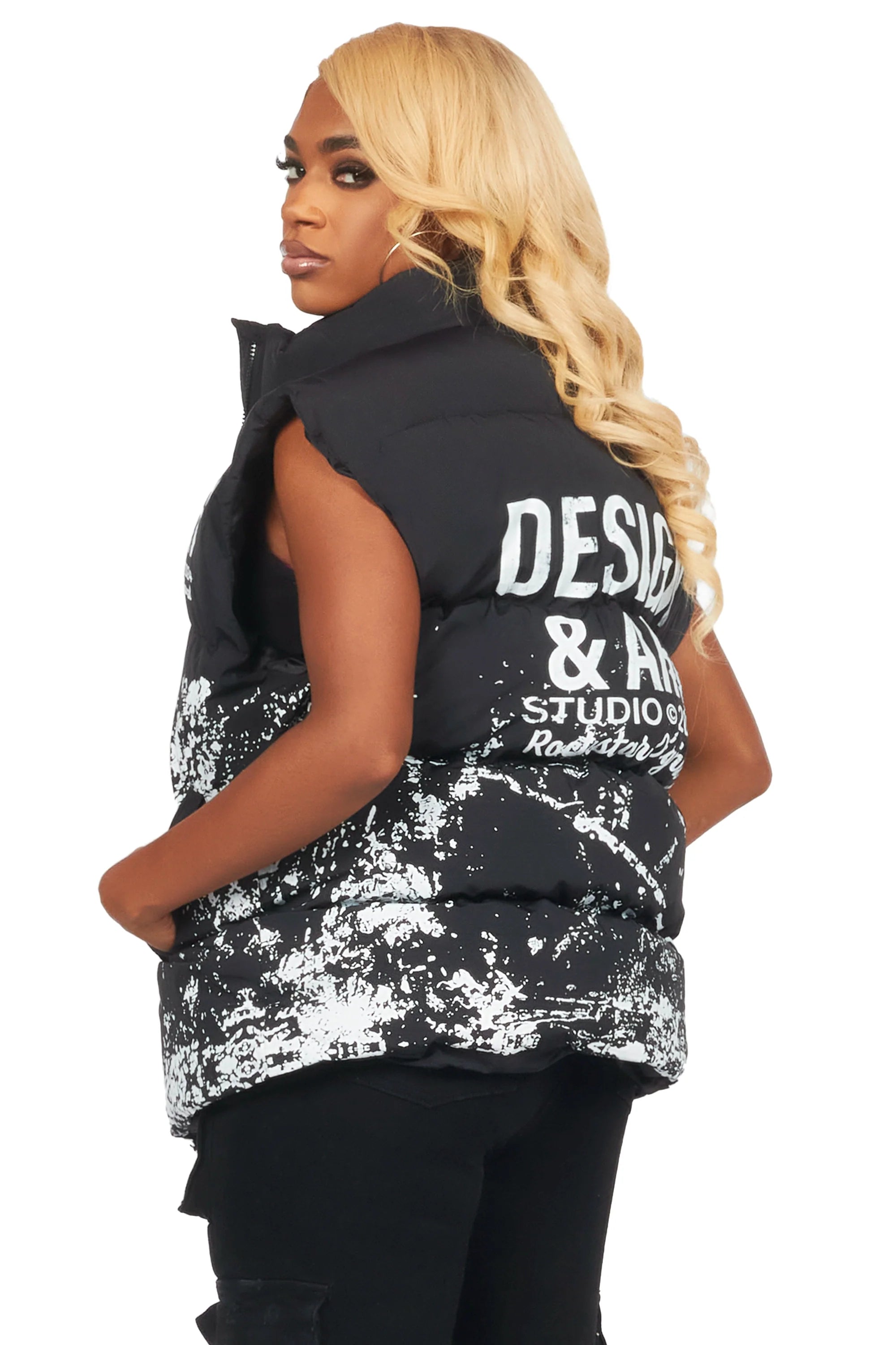 Lamanda Black Puffer Vest