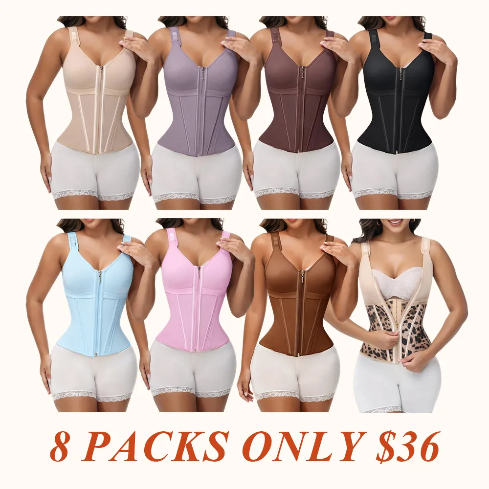 Waist Shapewear for Women with Bra Tummy Control Girdle Workout Shapewear with Adjustable Shoulder Strap