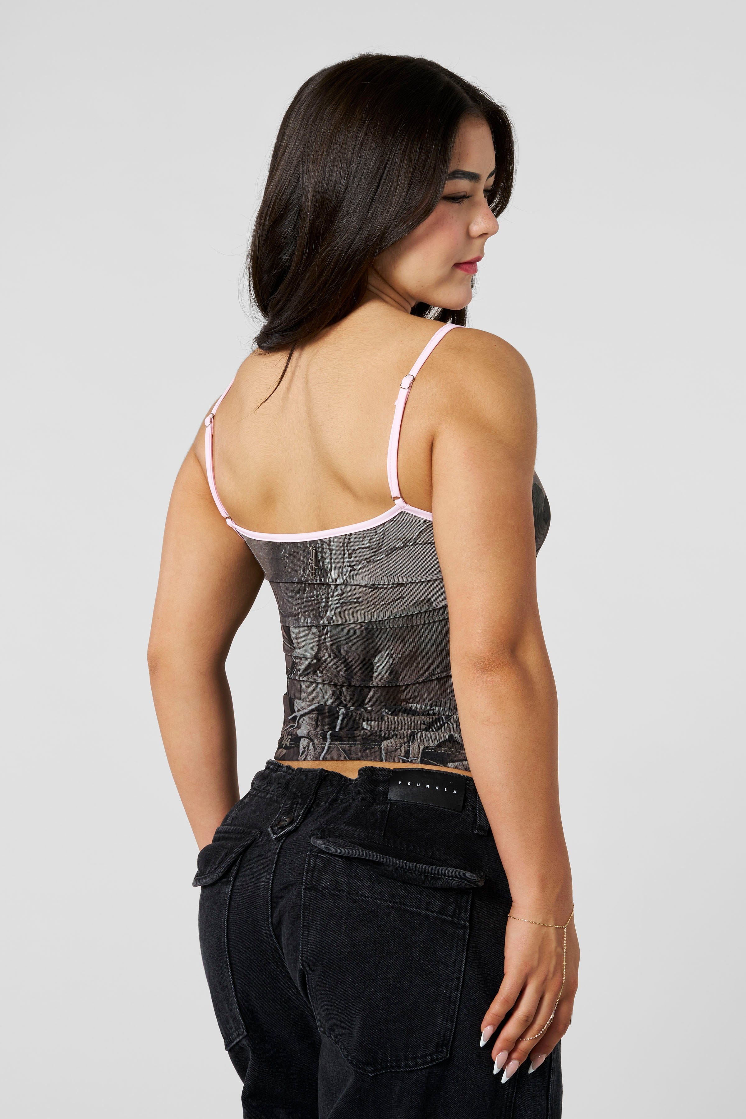 W4301 - Camo Mesh Cami