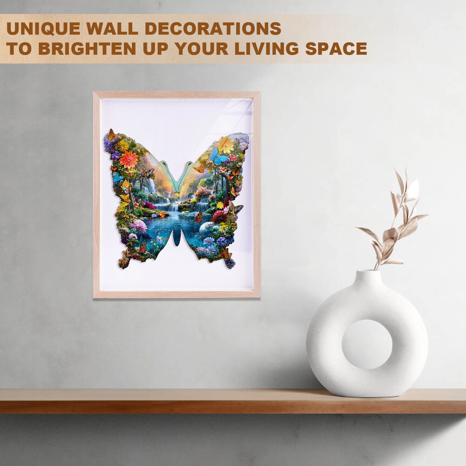 Spring Butterflies Wooden Jigsaw Puzzle