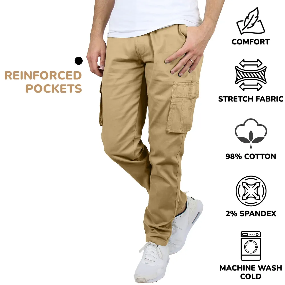 🔥Men's 6-Pack Flex Stretch Cotton Cargo Pants