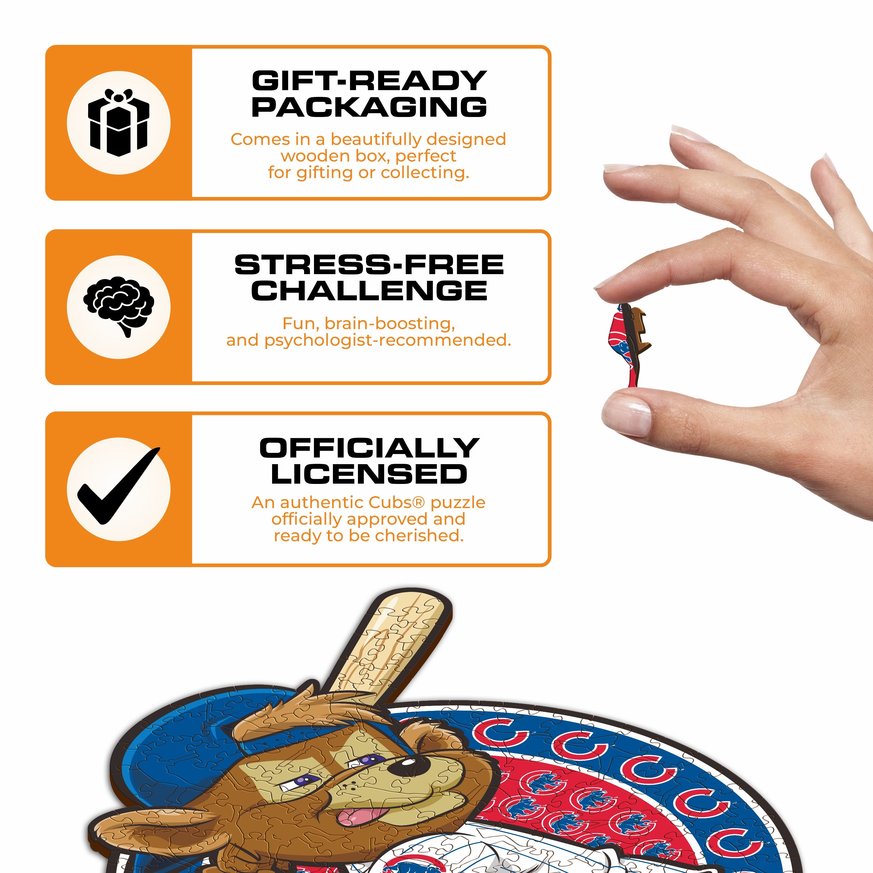 Chicago Cubs™ Mascot - Wooden Puzzle