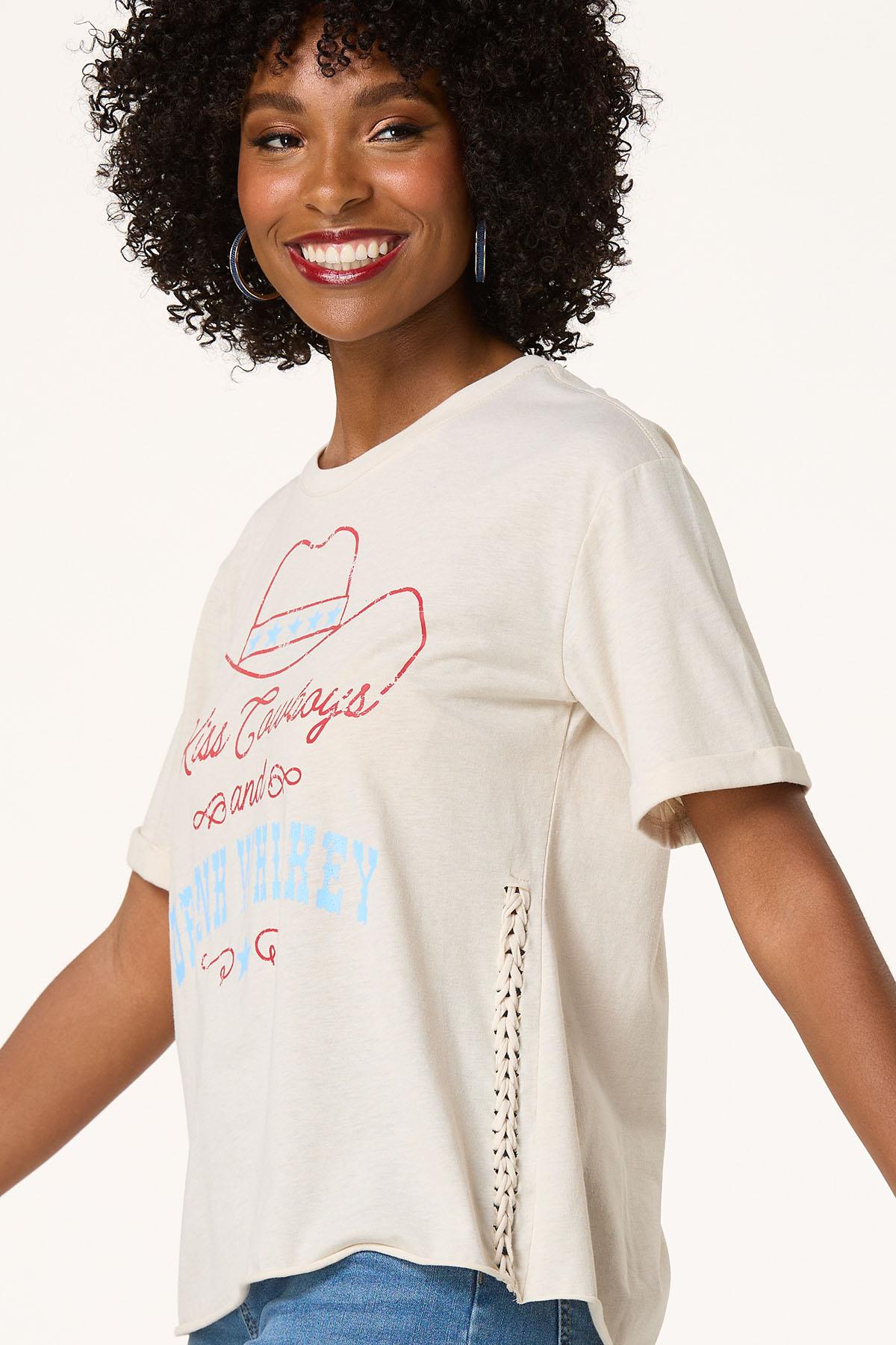 Kiss Cowboys Drink Whiskey Tee