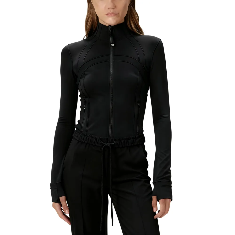 Women's Cropped Zip-Up 2-Piece Set