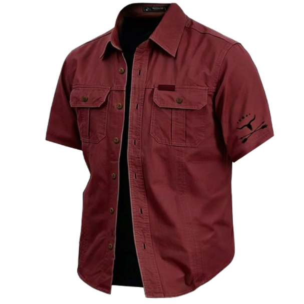 🔥Cow Print Casual Men's work shirt short sleeve